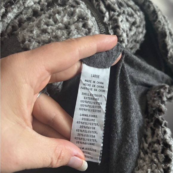 Thread & Supply Gray Brandon Sherpa Zip up Hoodie Jacket - Picture 5 of 8